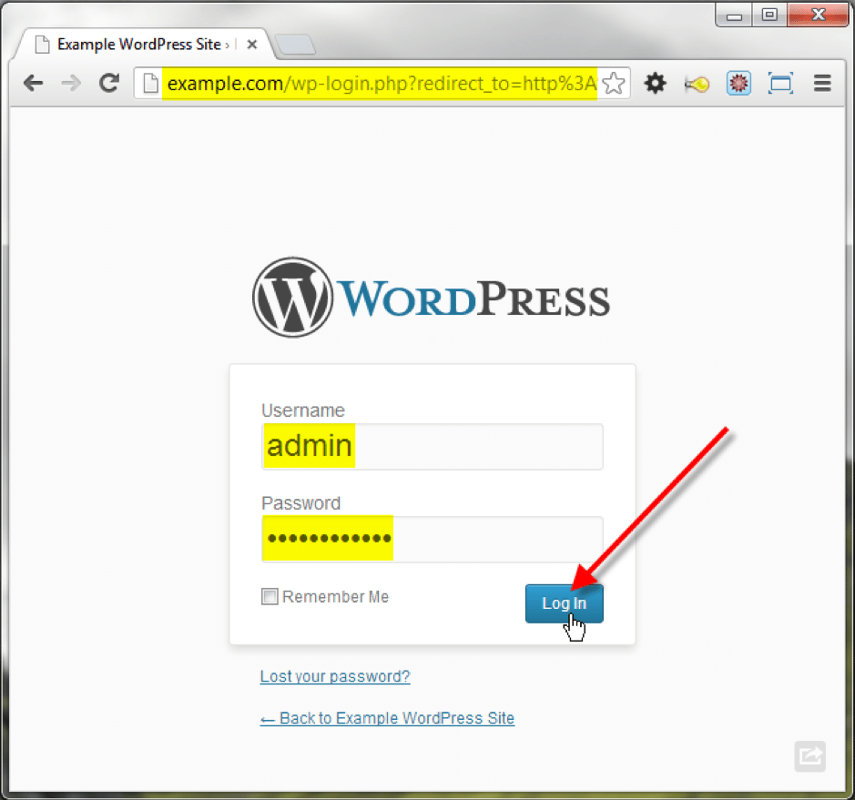 Wordpress Login Image